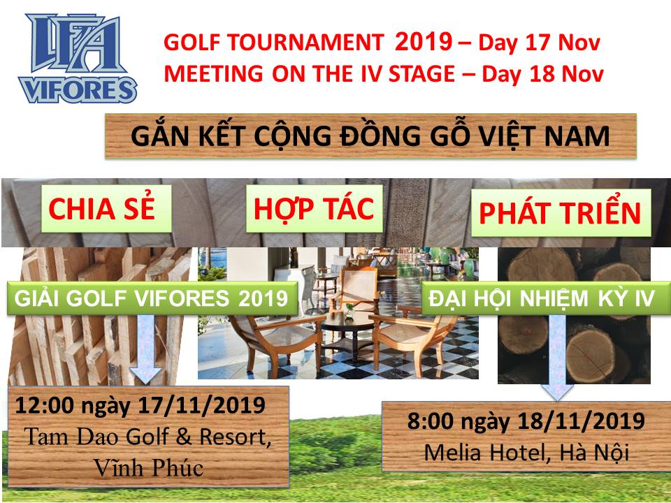 GIẢI GOLF VIFORES 2019: GẮN KẾT CỘNG ĐỒNG  GỖ VIỆT NAM 